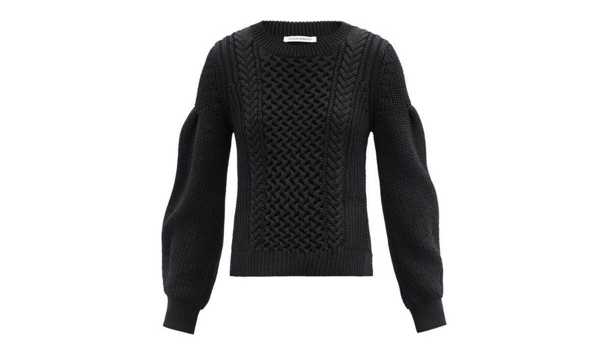 Cecilie Bahnsen Fifi open-back cable-knit sweater, £560