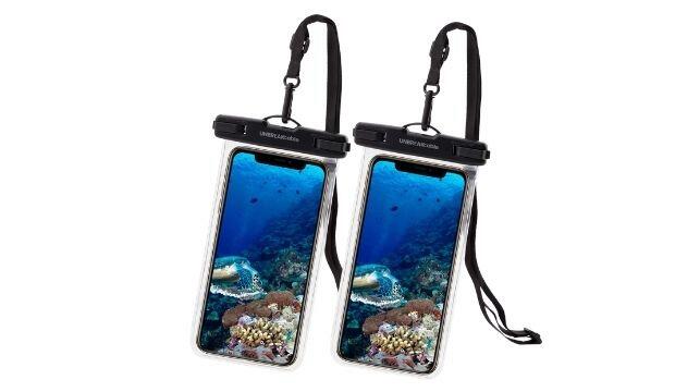 ​UNBREAKcable Universal Waterproof Case 2 Pack IPX8 Waterproof Phone Pouch Dry Bag, £10.99 