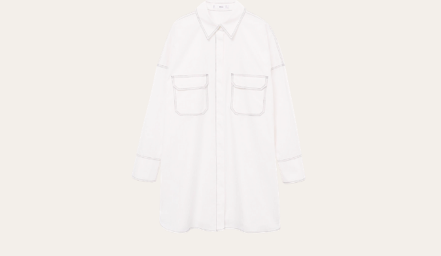 MANGO Contrasting Seams Cotton Shirt £35.99