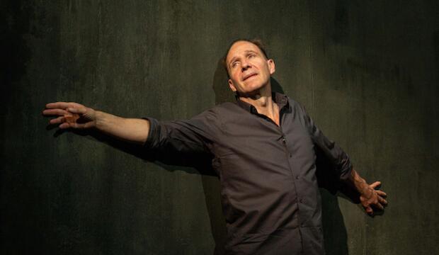 Ralph Fiennes on stage in Four Quartets 