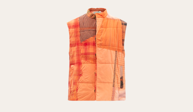 Teddy Patchworked-Cotton Quilted Gilet 