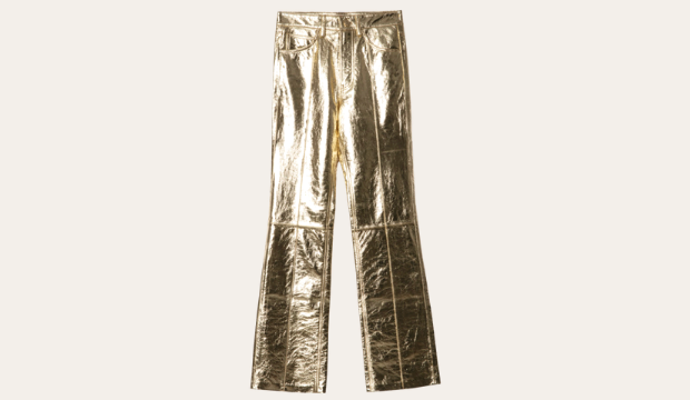 Poete Gold Foil Pants 