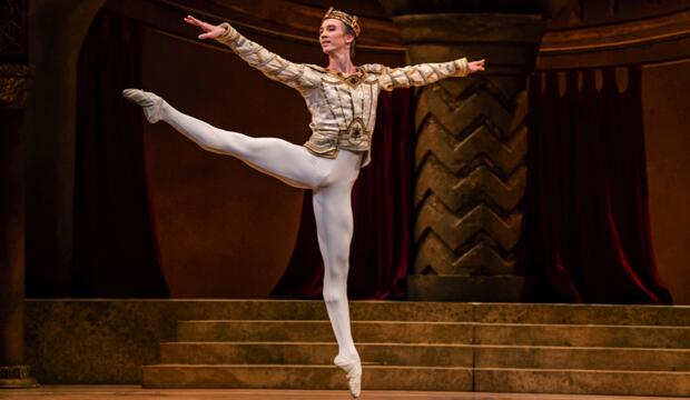 Vadim Muntagirov as Jean de Brienne in Raymonda Act III, The Royal Ballet © ROH 2019 Photo: Tristram Kenton