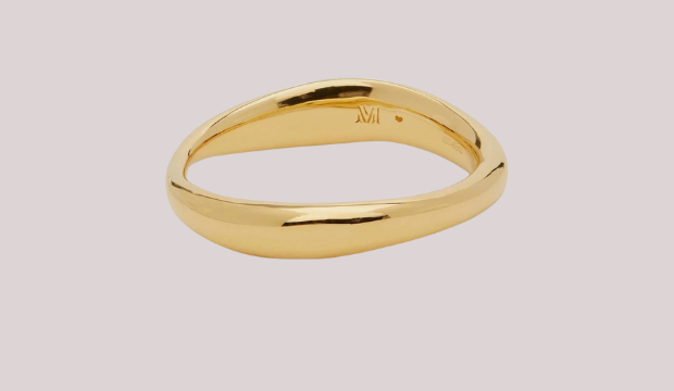 Monica Vinader Gold Plated Vermeil Silver Nura Reef Stacking Ring