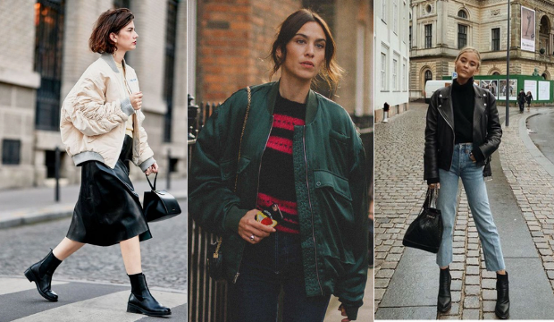 Toughen up: Chunky boots and bomber jackets