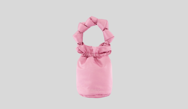 SATIN KNOTTED POUCH MINI BAG