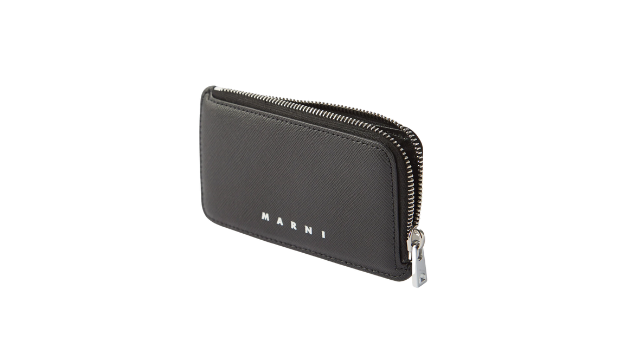  MARNI Logo-print bi-colour zipped leather cardholder, £270
