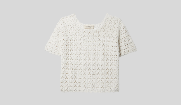 NILI LOTAN Odette crocheted cotton top | was  £445 now £267