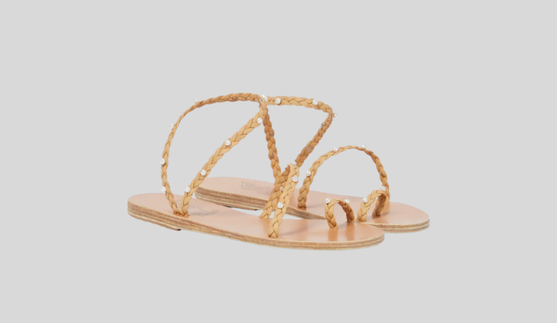ANCIENT GREEK SANDALS Eleftheria braided leather sandals | was  £164 now £114