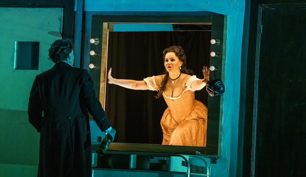Backstage drama in Pagliacci at the Royal Opera House. Photo: Tristram Kenton