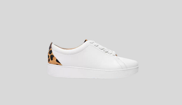 Rally, leopard-back leather trainers £100
