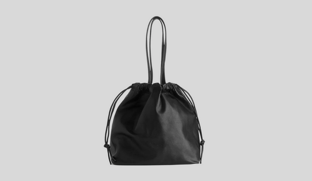 Leather Drawstring Tote