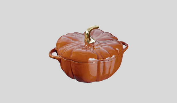Pumpkin cast-iron and enamel cocotte, Staub