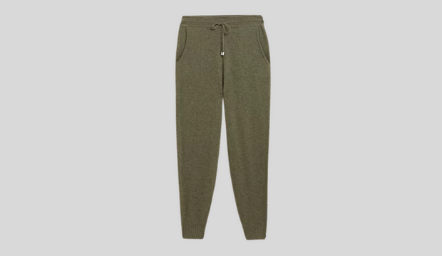 Pure Cashmere Tapered Ankle Grazer Joggers 