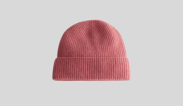 Ribbed Cashmere Knit Beanie