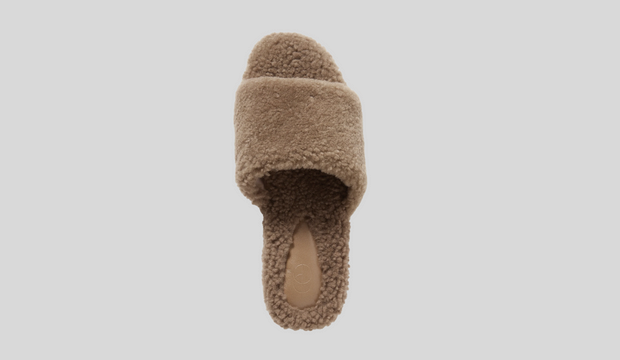 PORT & PAIRE Shearling Slides