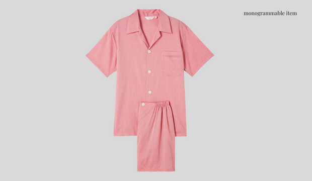 Amalfi Cotton Batiste Red Short Pyjama Set