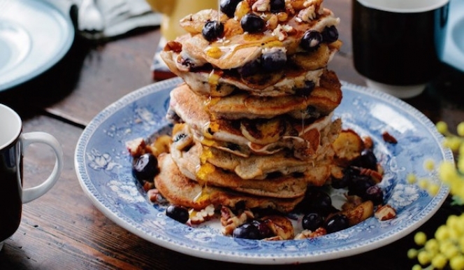 Anna Jones Pancakes: Banana, Blueberry and Pecan