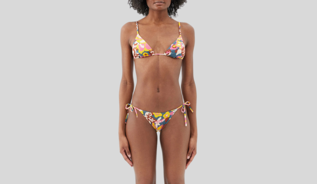 Kiwi Tutti Frutti-print bikini top