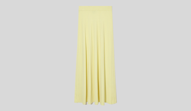 PLEATED KNITTED MAXI SKIRT