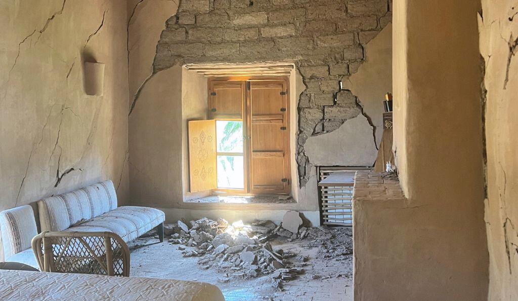 After the earthquake in Morocco: a bedroom at the Berber Lodge