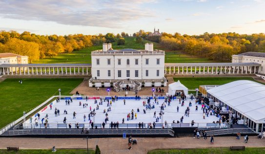 Win a pair of tickets to skate at the Queen’s House Ice Rink plus lunch for two at Benugo’s Parkside Café