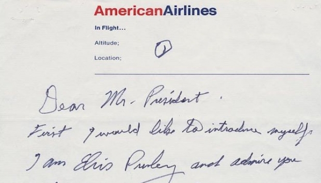 Elvis' letter to Nixon
