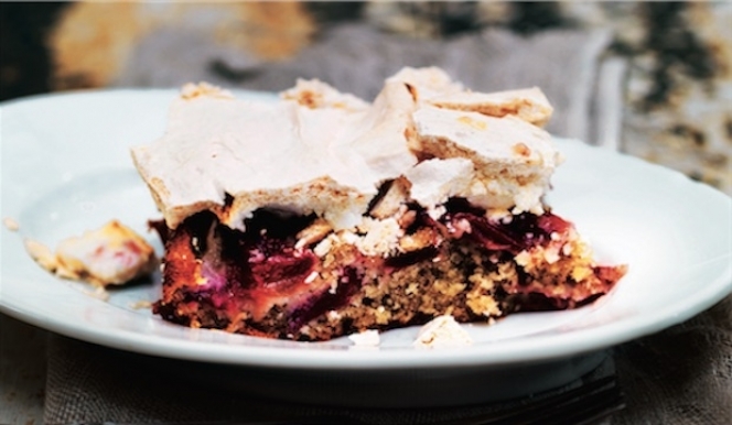 Scandinavian Baking Recipe: Meringue-topped Rhubarb Cake