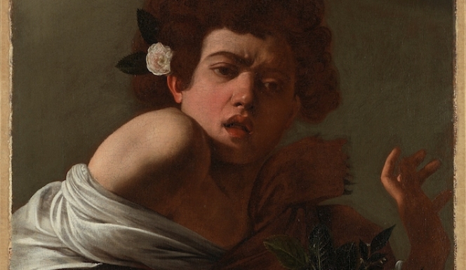 Boy bitten by a lizard Michelangelo Merisi da Caravaggio artist 1595-1600, National Gallery London