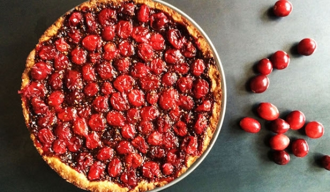 Healthy Christmas recipe: cranberry tart
