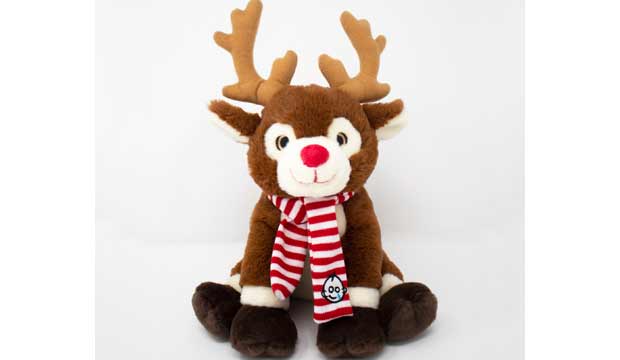 Reindeer with Scarf Plush Soft Toy Christmas Present 25cm Children Keel Toys 